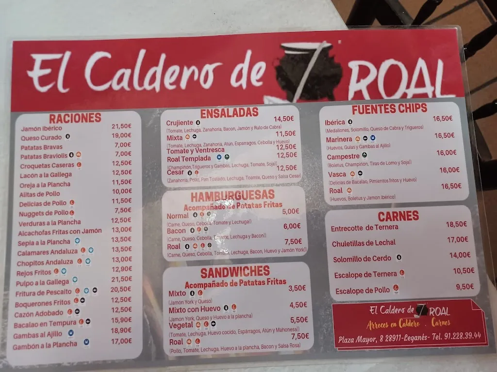 Menu_El Caldero de Roal_Leganés_image_1
