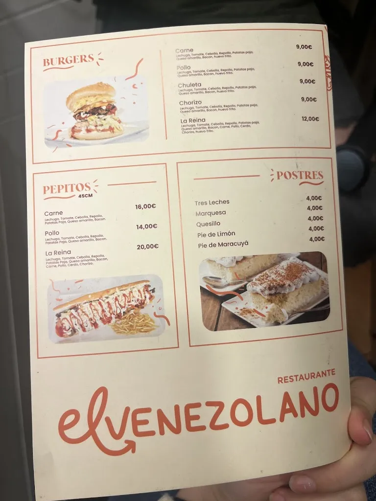 Menu_El Venezolano_Leganés_image_3