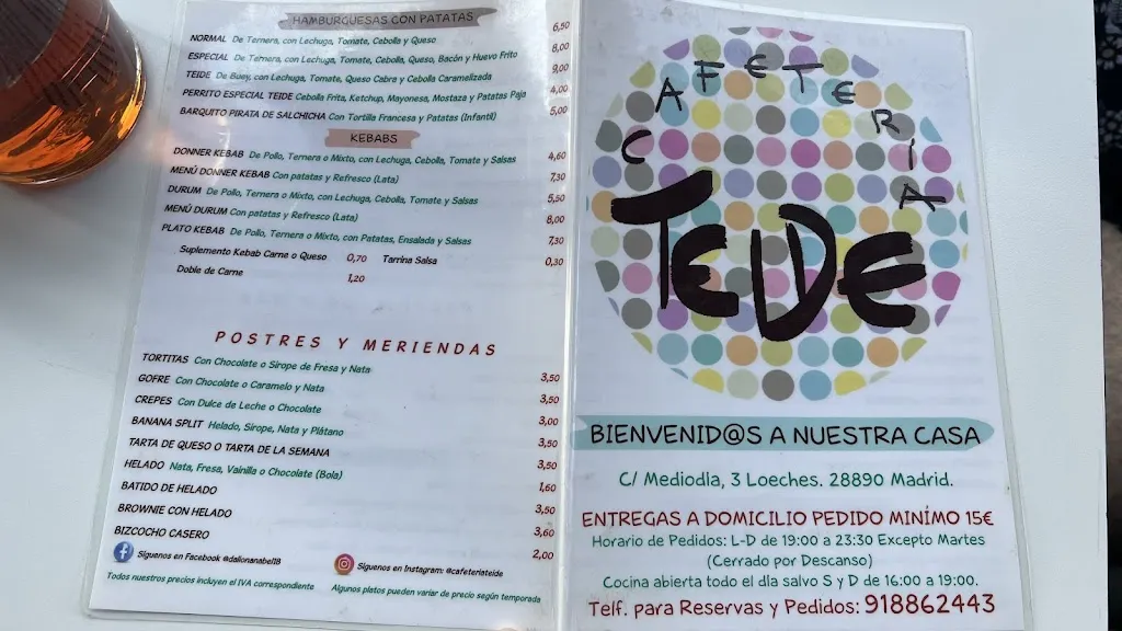 Loida Zabala_Cafeteria Teide_Loeches_review