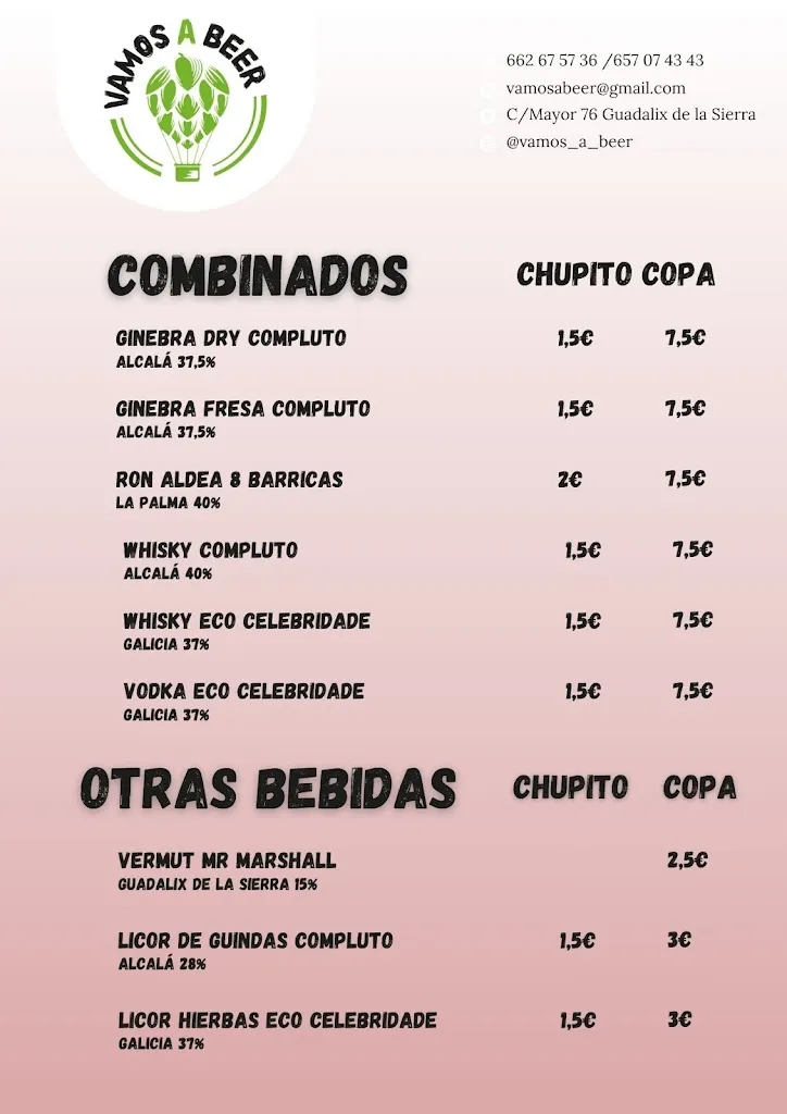 Menu_Vinos o Beer_Guadalix de la Sierra_image_4