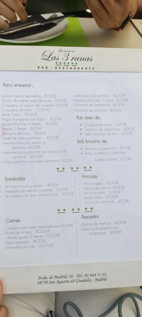 Menu_La cuchara de las 3 ranas_Guadalix de la Sierra_image_1