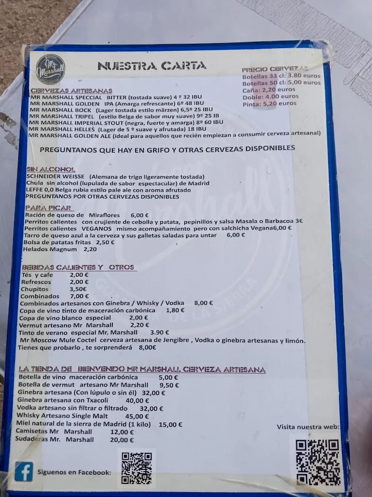 Menu_The Marshall_Guadalix de la Sierra_image_1