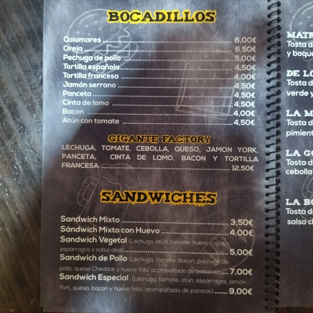 Menu_Bar/Restaurante Factory_Mejorada del Campo_image_1