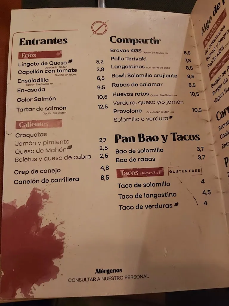 Menu_K'OS Gastrobar_Novelda_image_1