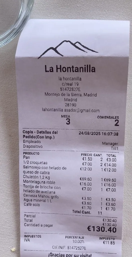 CARMEN LOPEZ_Restaurante asador La Hontanilla_Montejo de la Sierra_review