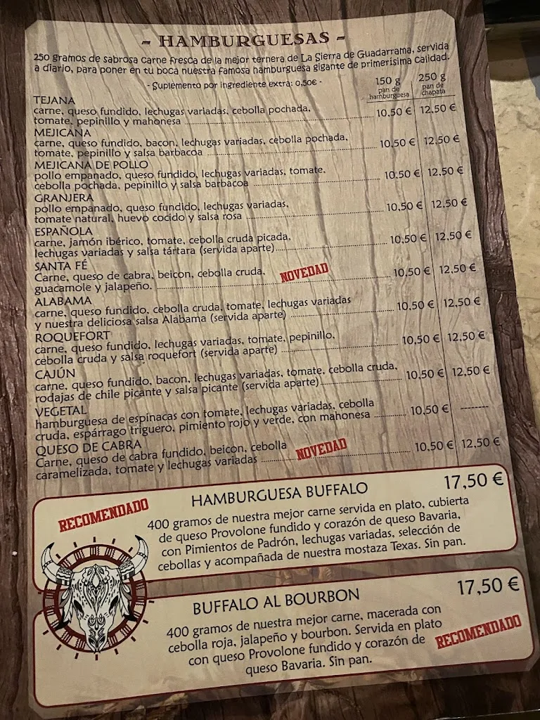 Menu_Texas Tavern_Guadarrama_image_2