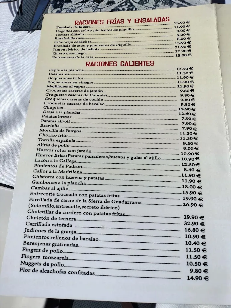 Menu_La Brisa de Guadarrama_Guadarrama_image_2