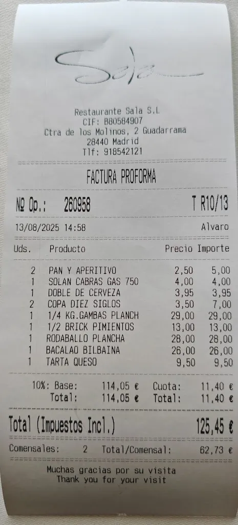 Jesus Carrero_Restaurante Sala_Guadarrama_review