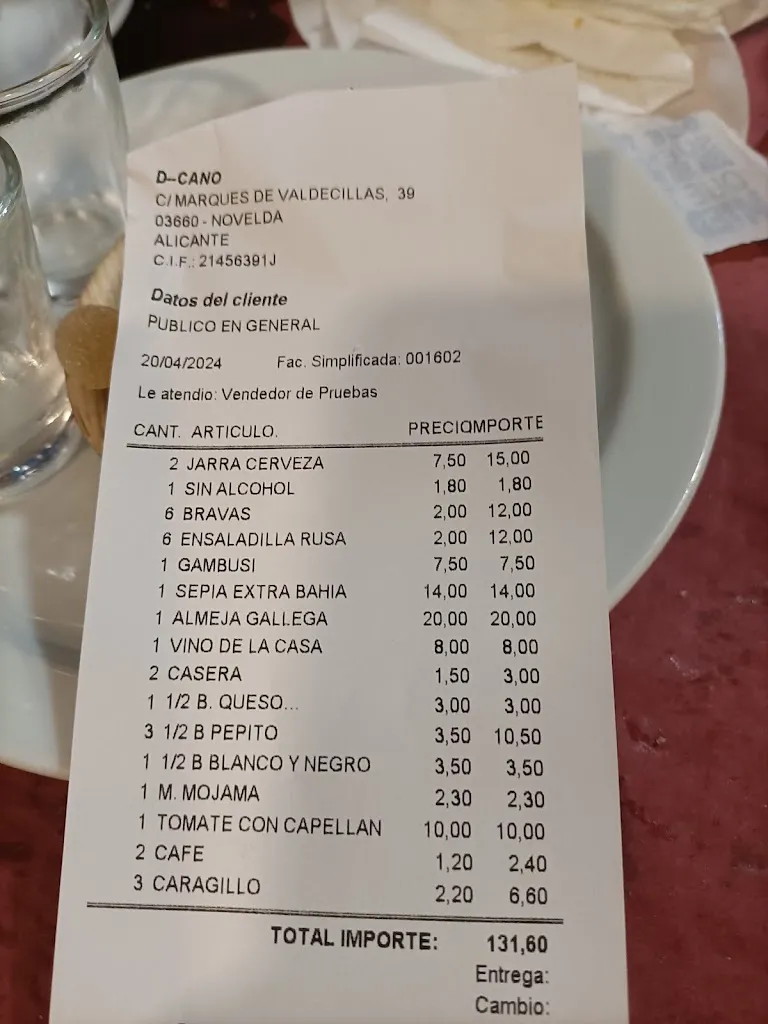 adolfo_Pub restaurante D-Cano_Novelda_Bewertung