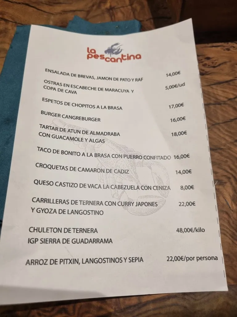 Menu_La Pescantina Guadarrama_Guadarrama_image_1