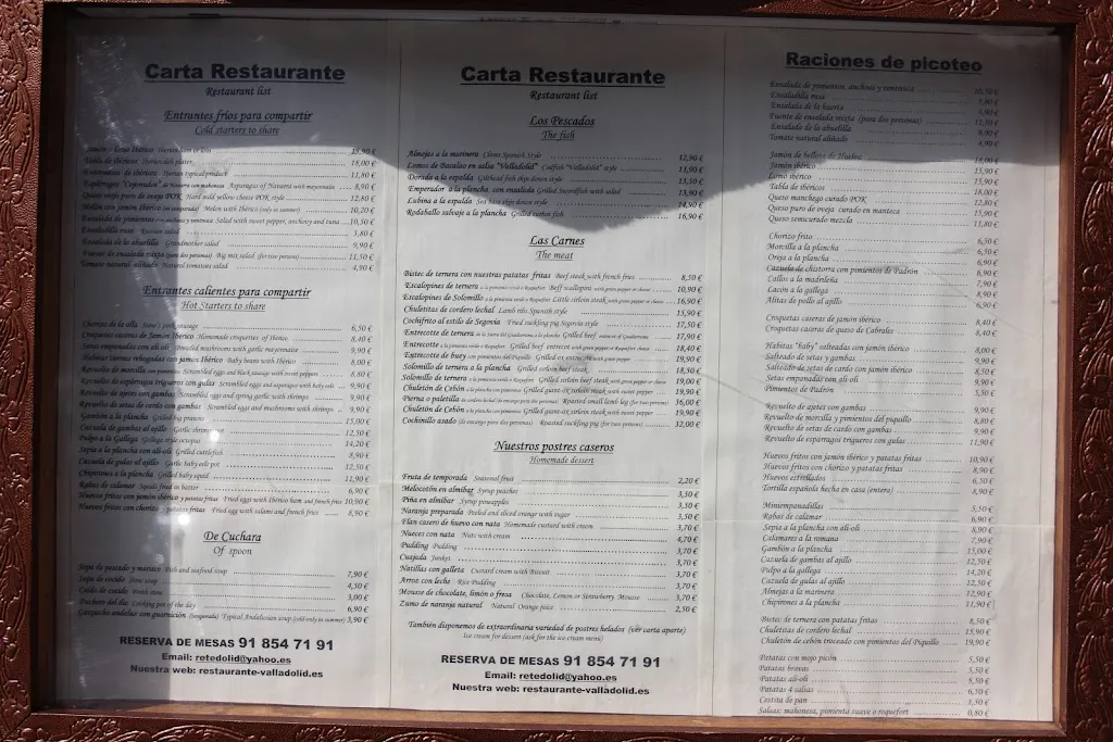 Menü_Restaurante Valladolid_Guadarrama_Bild_3