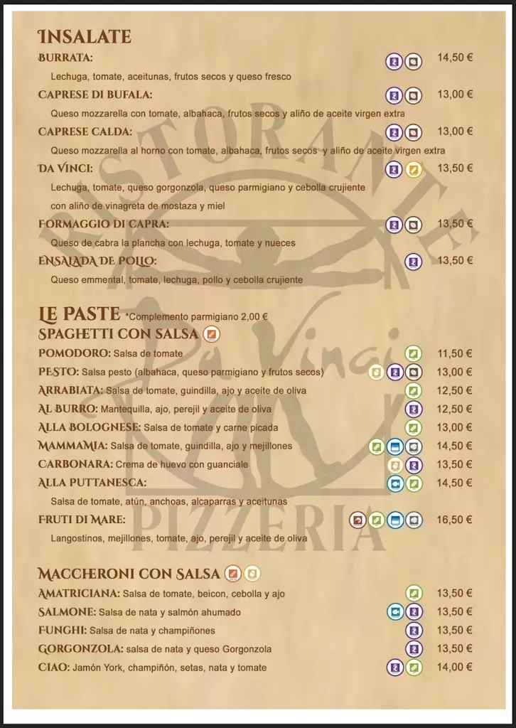 Menu_Ristorante Pizzeria Da Vinci_Guadarrama_image_1