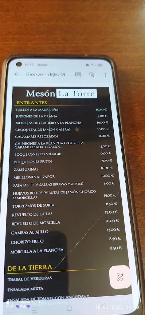 Menu_Meson La Torre_Guadarrama_image_1