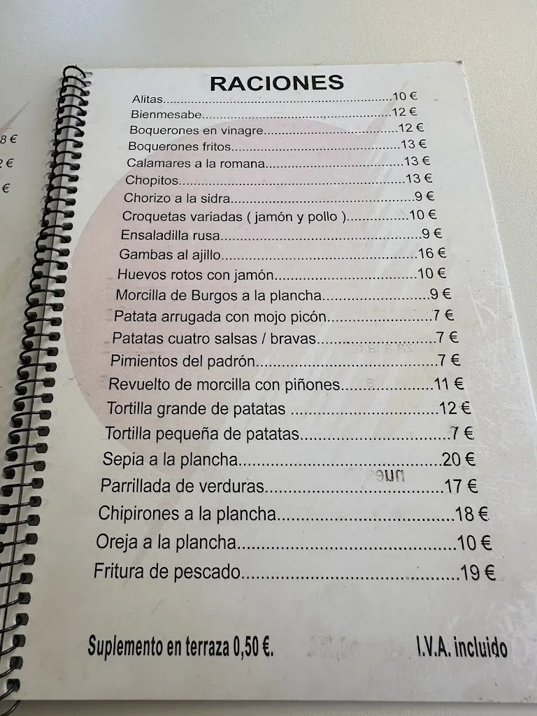 Menu_Bar Restaurante El Horizonte_Guadarrama_image_1