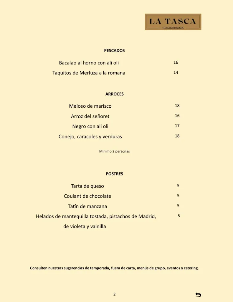 Menu_La Tasca Guadarrama_Guadarrama_image_2