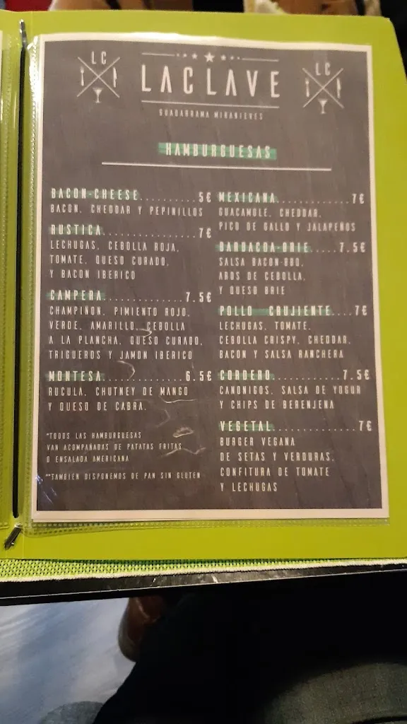 Menu_Bar Restaurante La Clave_Guadarrama_image_3