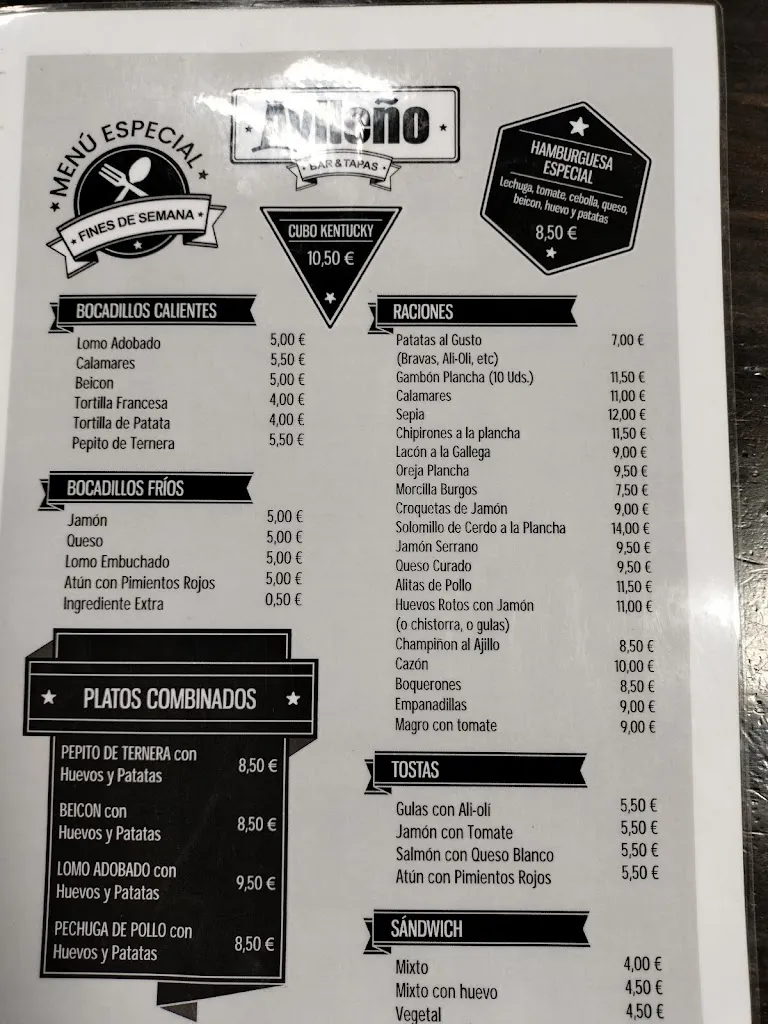 Menu_Bar Restaurante Avileño_Meco_image_1