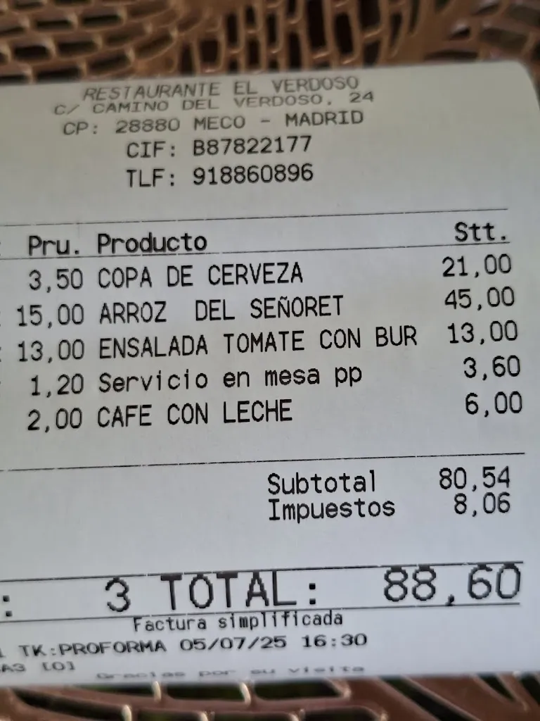 Jesús Sánchez_Restaurante-Terraza El VERDOSO_Meco_review