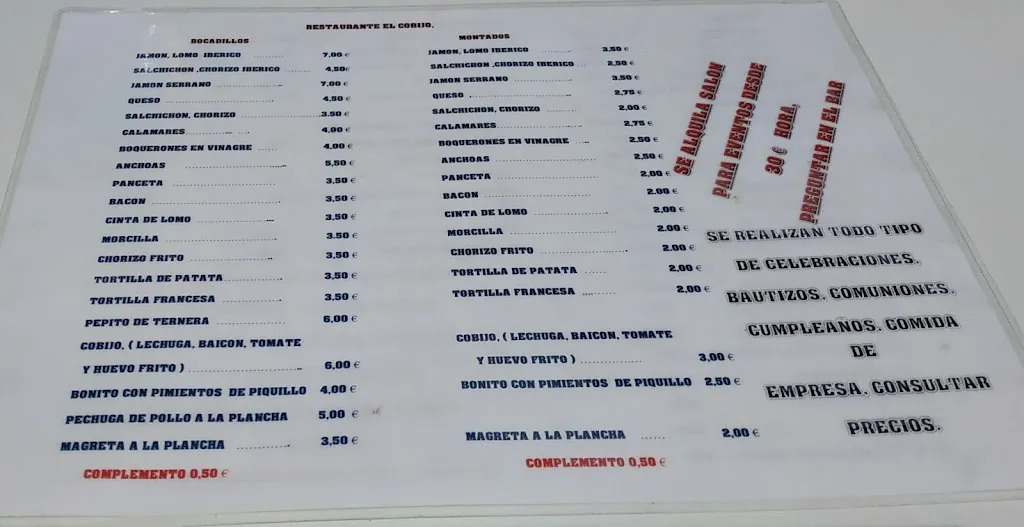 Menu_Restaurante El Cobijo_Meco_image_1