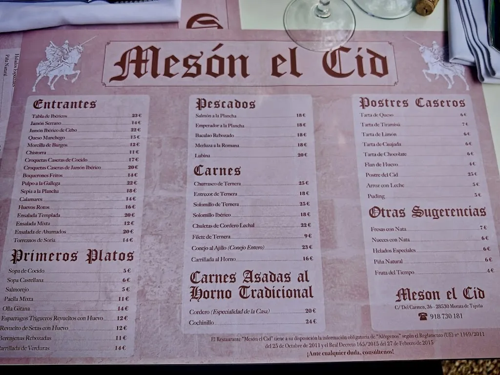 Menu_Mesón El Cid_Morata de Tajuña_image_2