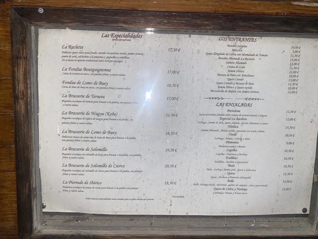Menu_La Raclette_Navacerrada_image_1