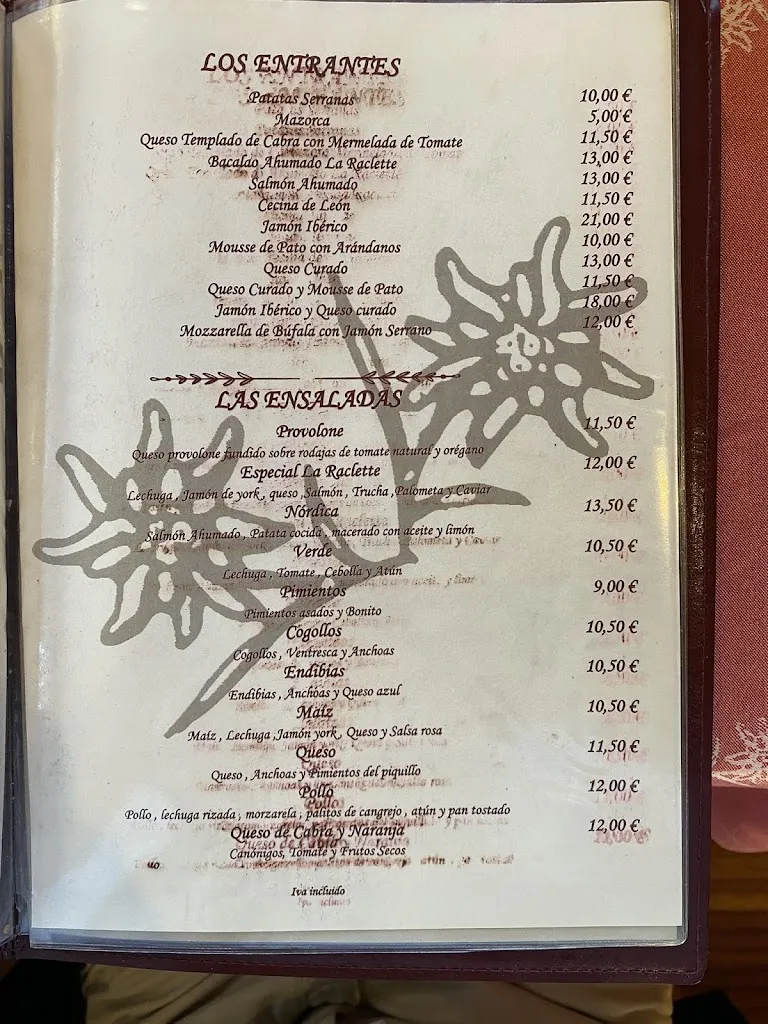 Menu_La Raclette_Navacerrada_image_4