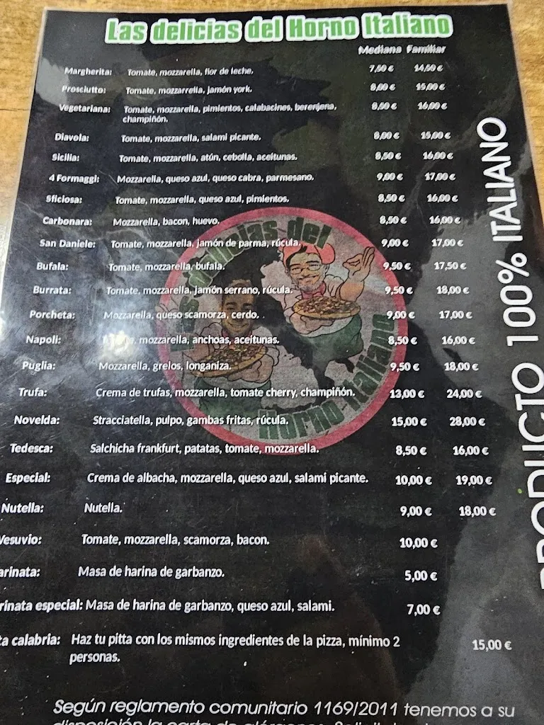 Menü_Las Delicias del Horno Italiano_Novelda_Bild_3