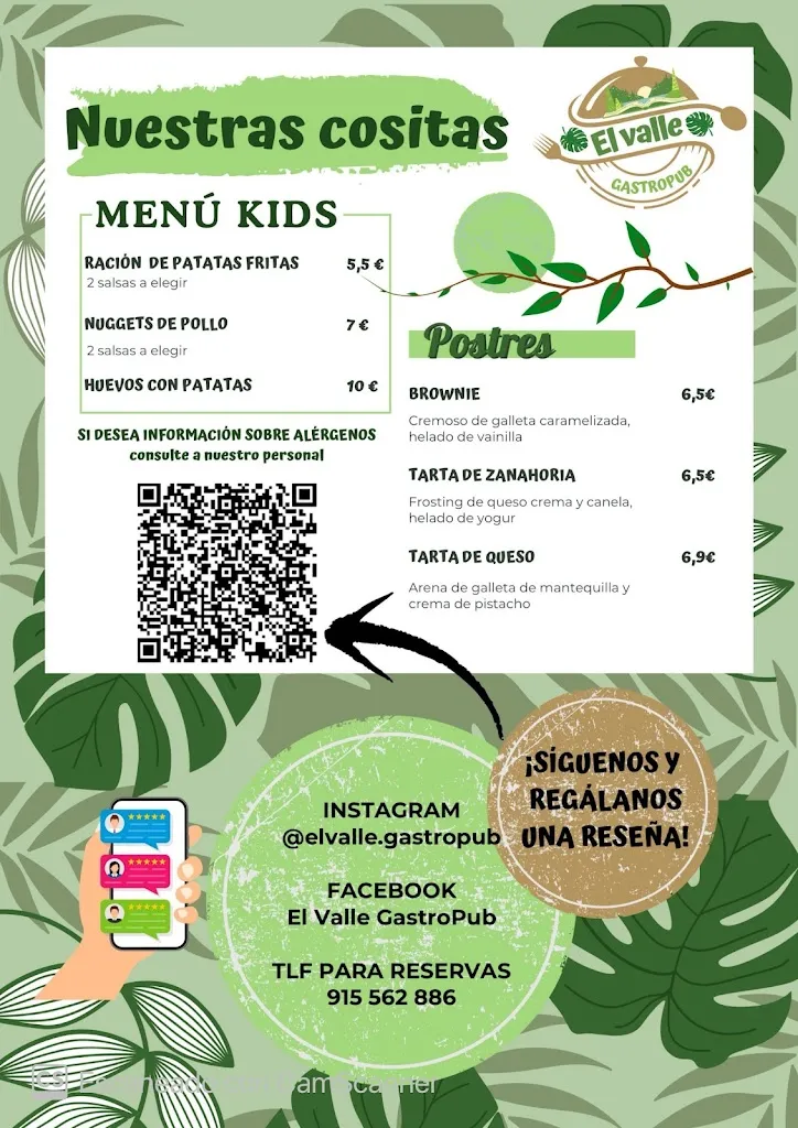 Menu_El valle GastroPub Restaurante si buscas donde comer bien  Nuevo Baztan CC.La plaza_Nuevo Baztán_image_2