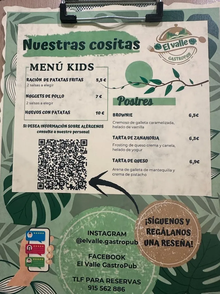 Menu_El valle GastroPub Restaurante si buscas donde comer bien  Nuevo Baztan CC.La plaza_Nuevo Baztán_image_4