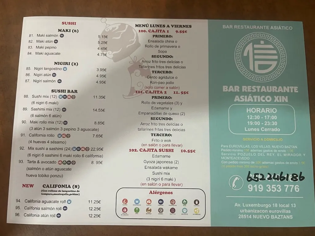 Menu_Bar restaurante asiático Xin_Nuevo Baztán_image_2