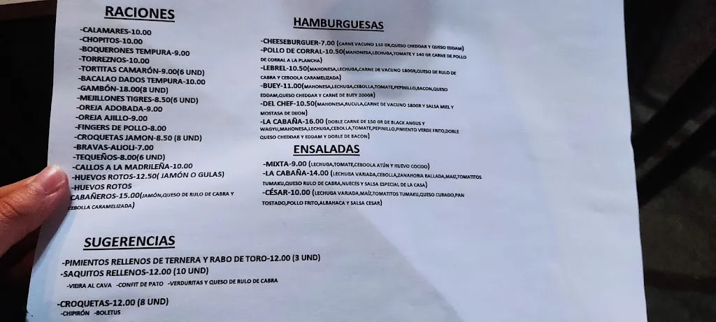 Menu_Bar Terraza la Cabaña de Pedrezuela_Pedrezuela_immagine_3