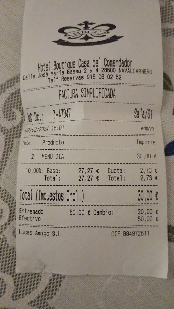 Guillermo García_Restaurante Casa del Comendador_Navalcarnero_review