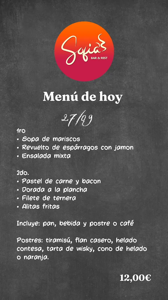 Menu_Sofía's bar & rest_Navalcarnero_image_1