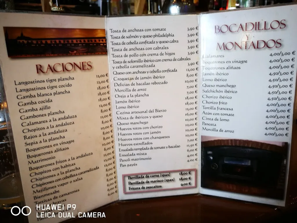 Menu_Bar restaurante El Tropezón Navalcarnero_Navalcarnero_image_4