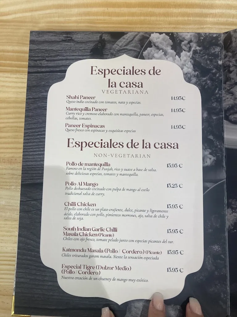 Menu_ROY'S TRULY INDIAN TASTE SINCE 1970_Navalcarnero_image_1