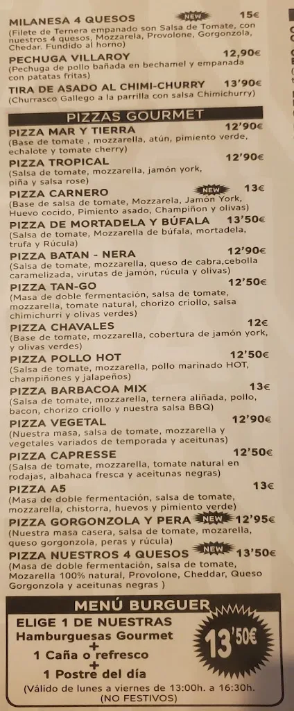 Menu_TAN-GO pizza & grill_Navalcarnero_image_2