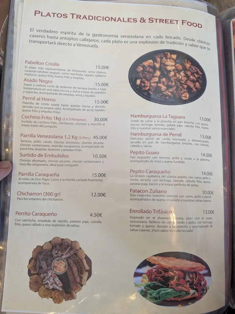 Menu_La Taguara de Mariamojito_Móstoles_image_2