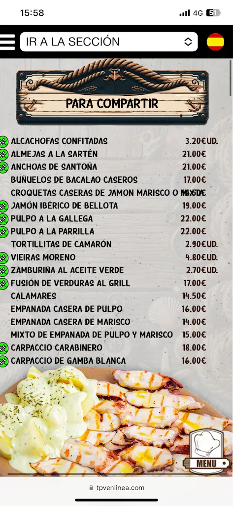 Menu_Marisqueria Moreno II _Móstoles_image_3
