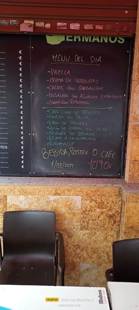 Menu_Bar Marisquería Tres Hermanos_Móstoles_image_3