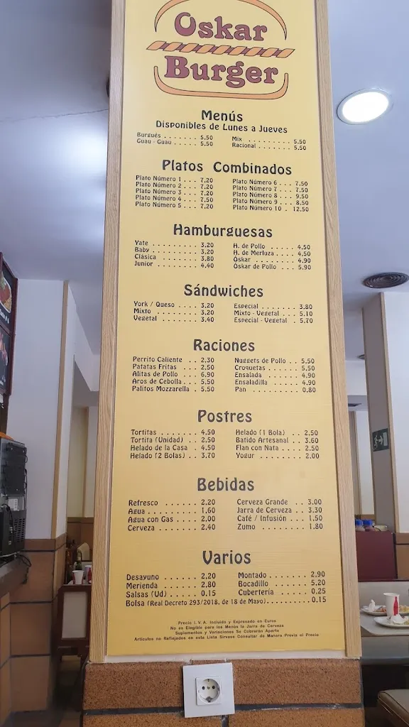 Menu_Oskar Burger Móstoles_Móstoles_image_4