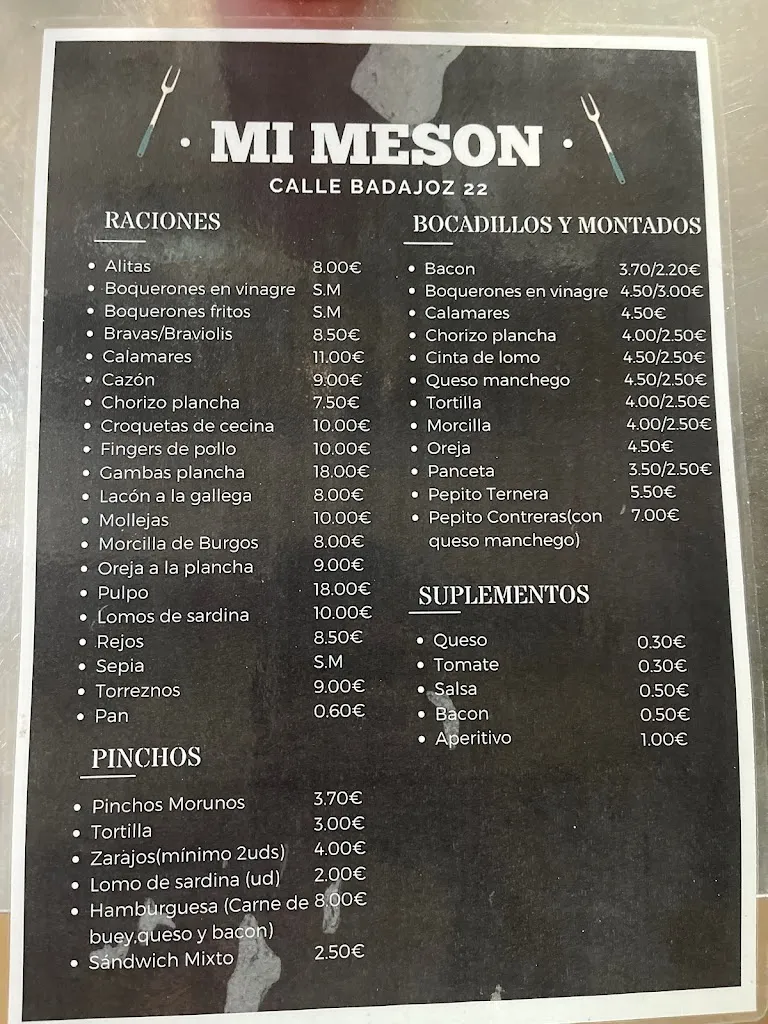 Menu_Mi Mesón_Móstoles_immagine_1
