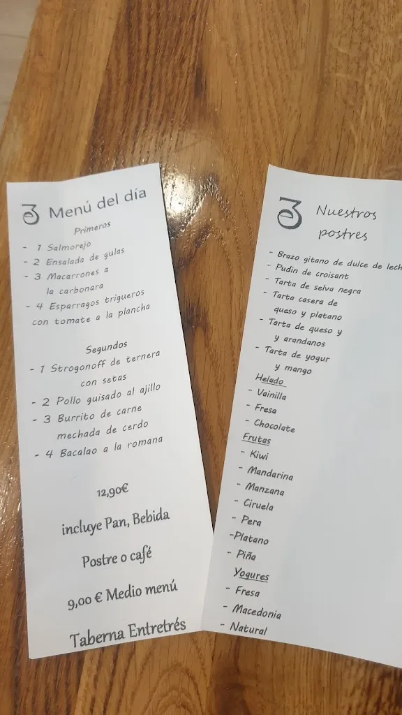 Menu_Taberna Entretrés_Pozuelo de Alarcón_immagine_4