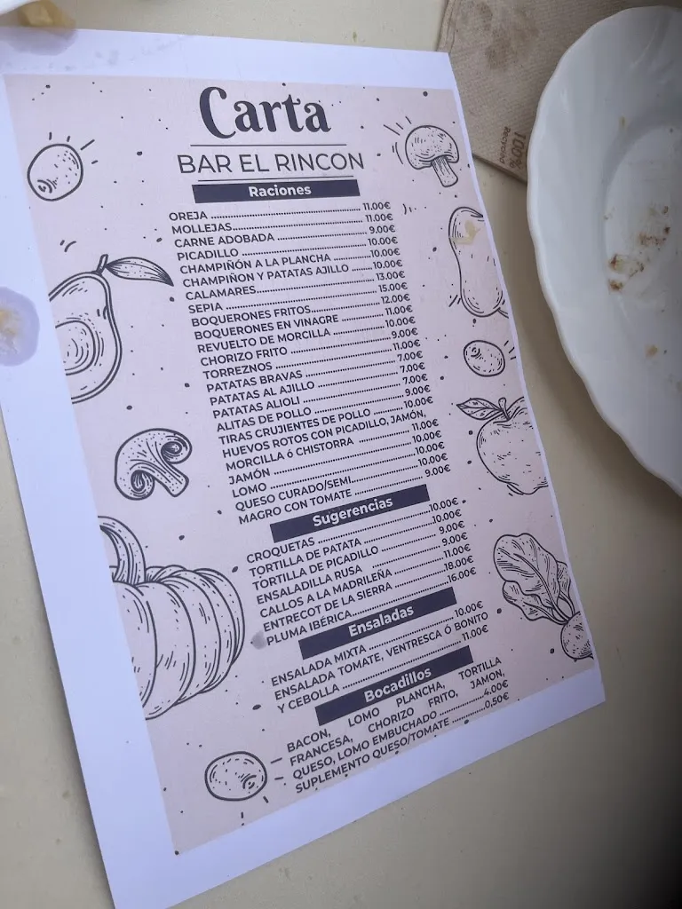 Menu_Bar El Rincón_Prádena del Rincón_image_1