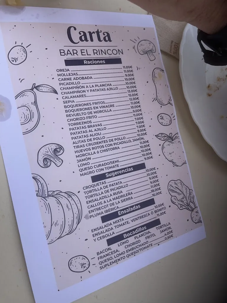 Menu_Bar El Rincón_Prádena del Rincón_image_2