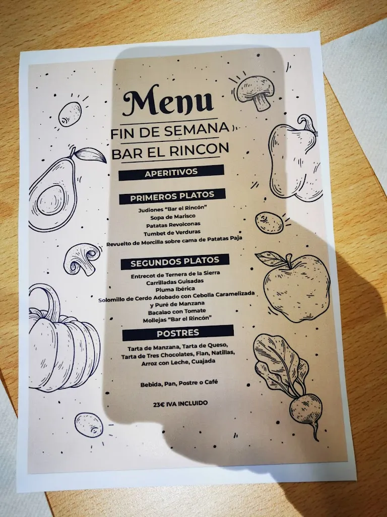 Menu_Bar El Rincón_Prádena del Rincón_image_3
