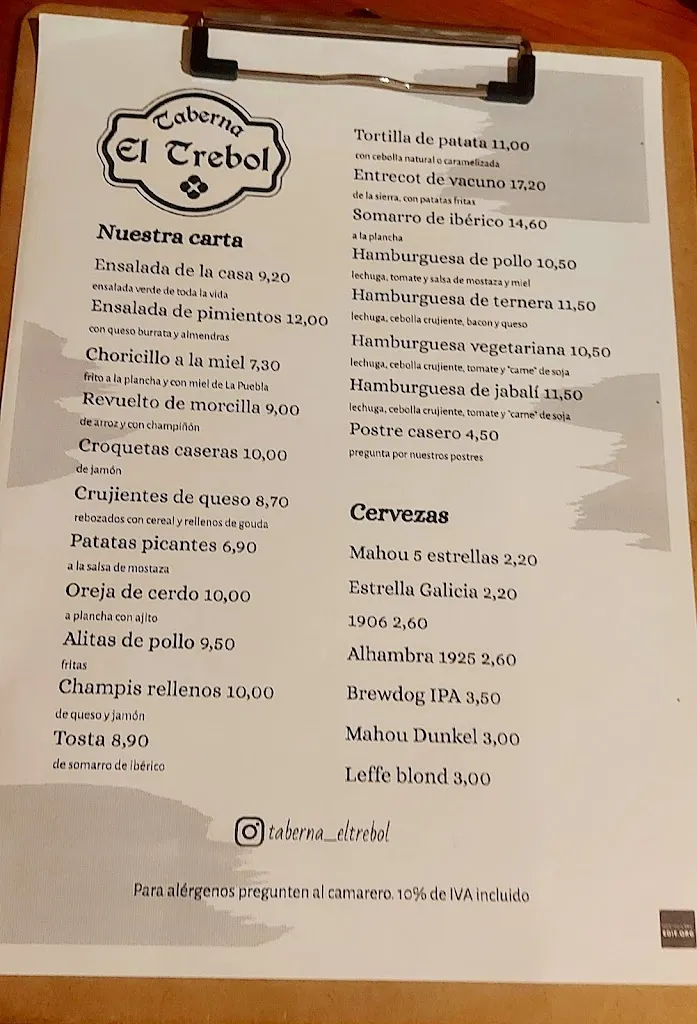 Menu_Taberna El Trébol_Prádena del Rincón_image_1