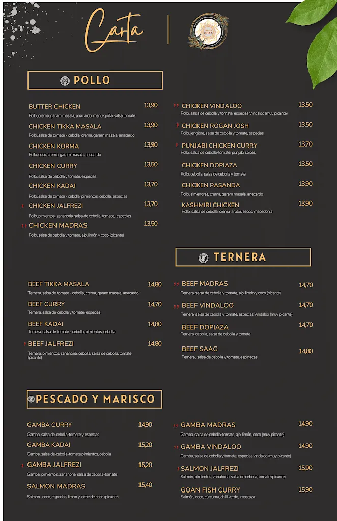 Menu_Indian Lotus_Parla_image_3