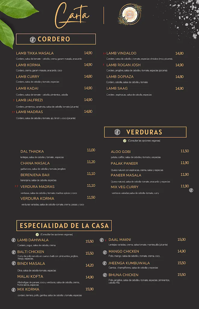 Menu_Indian Lotus_Parla_image_4