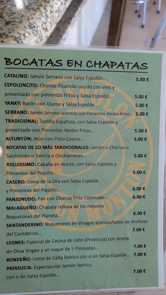 Menu_Bar-Restaurante el Espolón_Puentes Viejas_image_2
