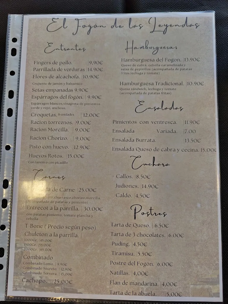 Menu_El Fogón de las Leyendas_Robregordo_immagine_2